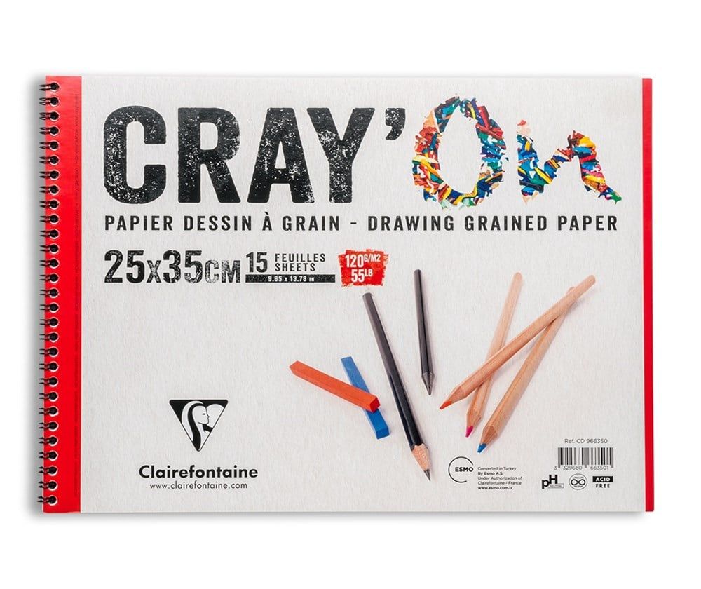  Clairefontaine Cray'On Çizim Blok 25x35 120gr 15 Yaprak