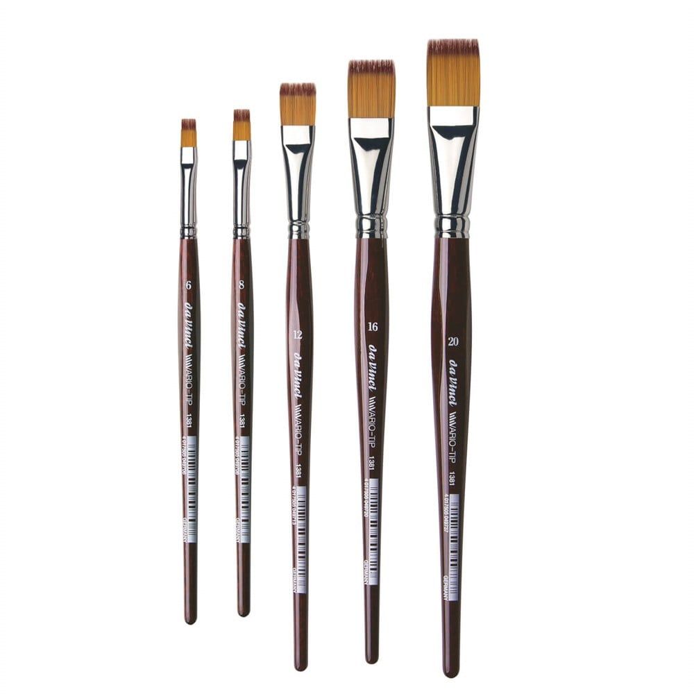  Da Vinci Vario Tip Sentetik Düz Uçlu Sulu Boya Ve Hobi Craft Fırçası Seri 1381 No:6