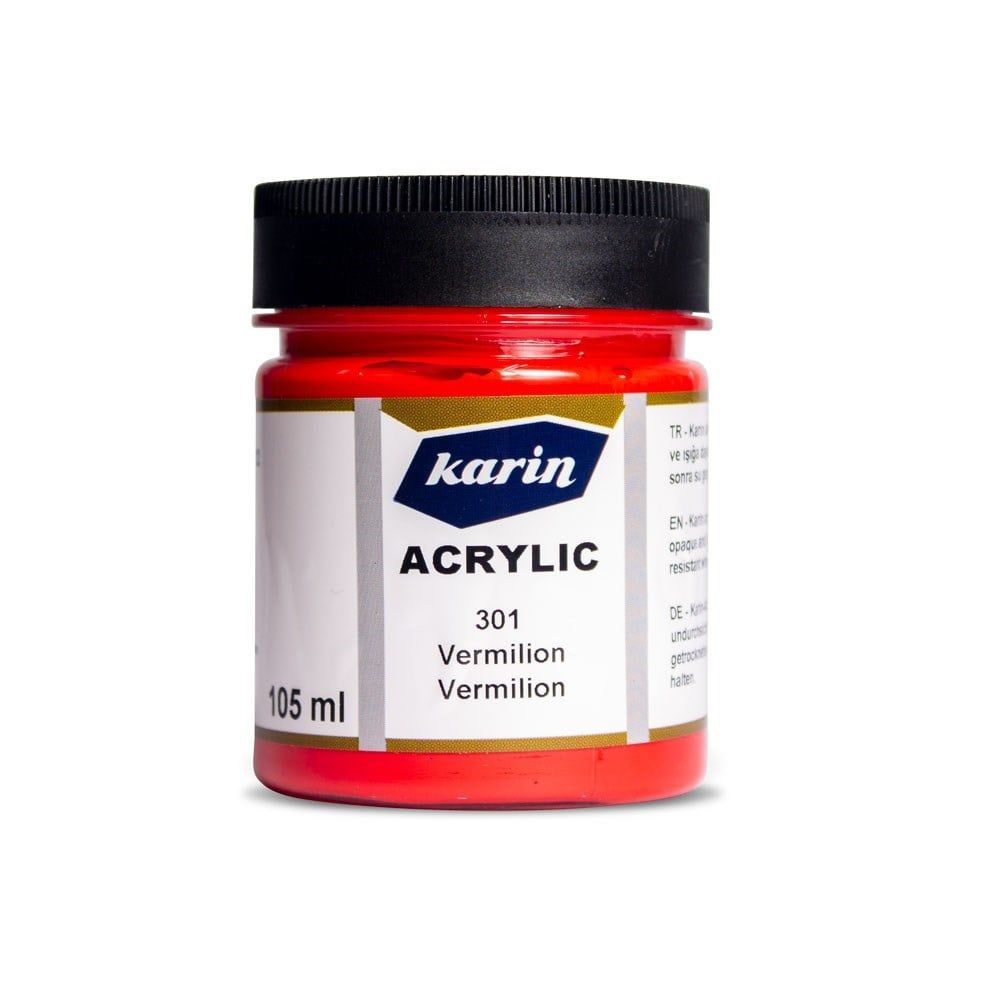 Karin Akrilik Boya 301 Vermilion 105 ml