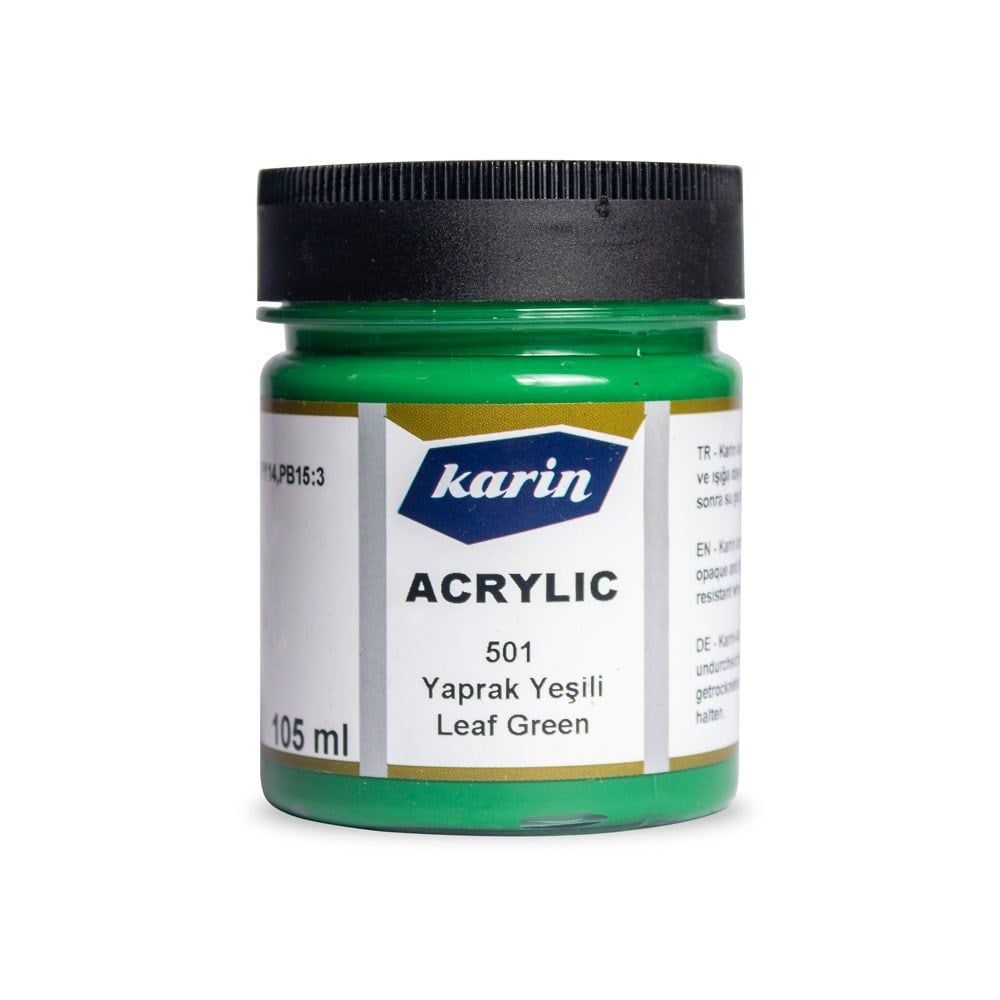  Karin Akrilik Boya 501 Yaprak Yeşili 105 ml