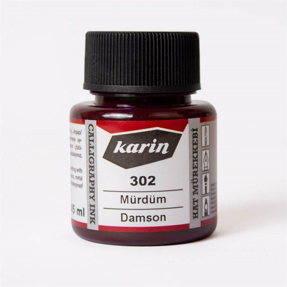  Karin Hat Mürekkebi 302 Mürdüm 45 ml