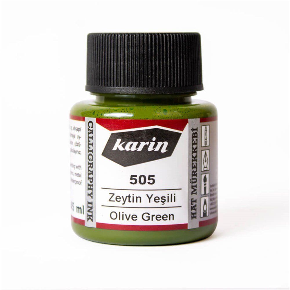  Karin Hat Mürekkebi 505 Zeytin Yeşili 45 ml