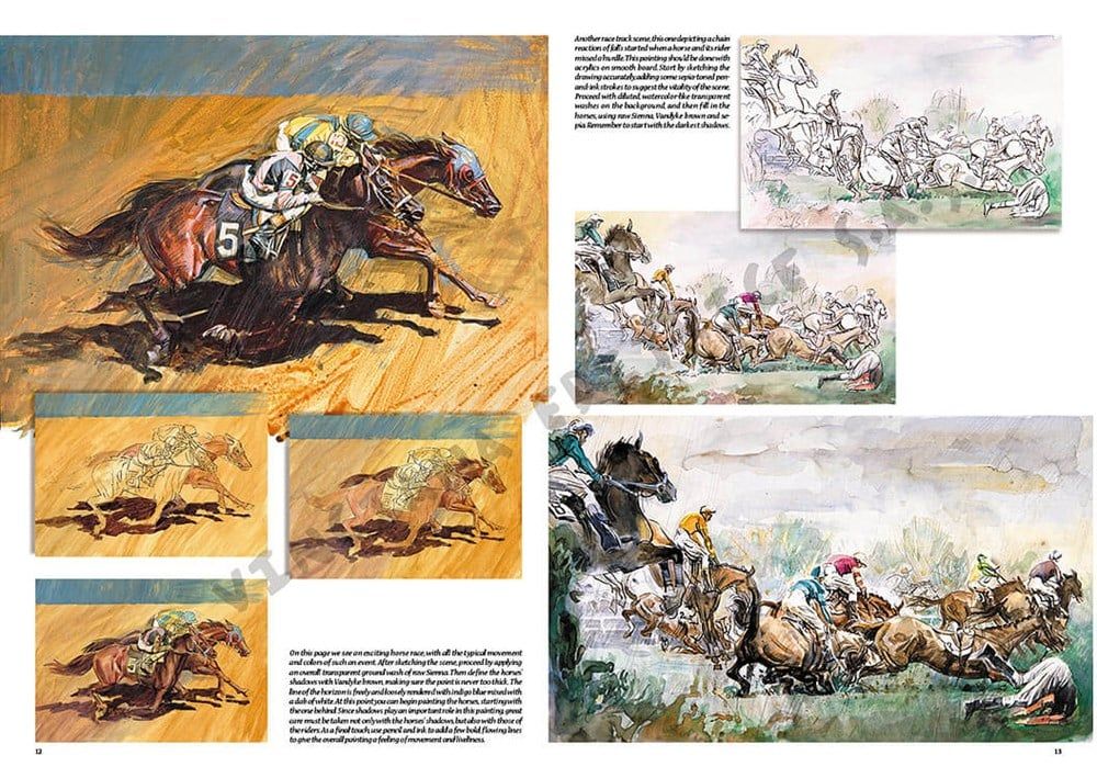  Leonardo Collection Desen Kitabı Horses And Riders N: 11 Atlar ve Jokeyler N: 11