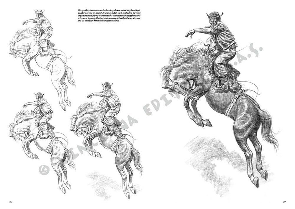  Leonardo Collection Desen Kitabı Horses And Riders N: 11 Atlar ve Jokeyler N: 11