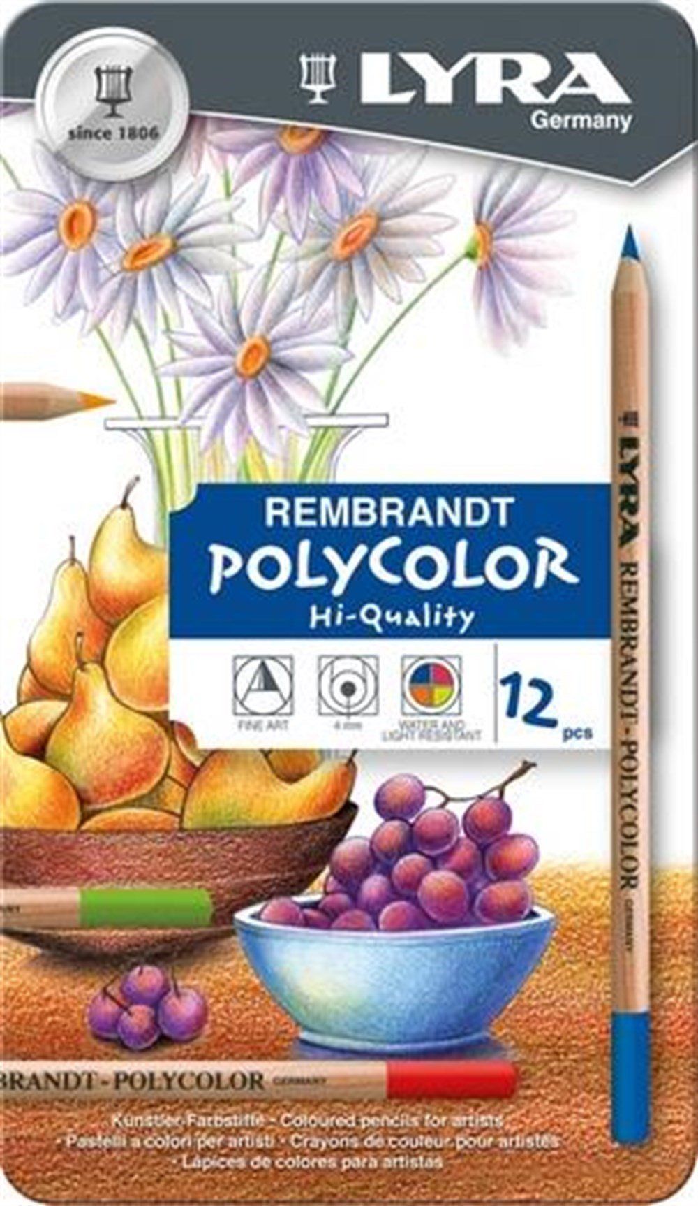 Lyra Rembrand Polycolor 12'Li Metal Kutu