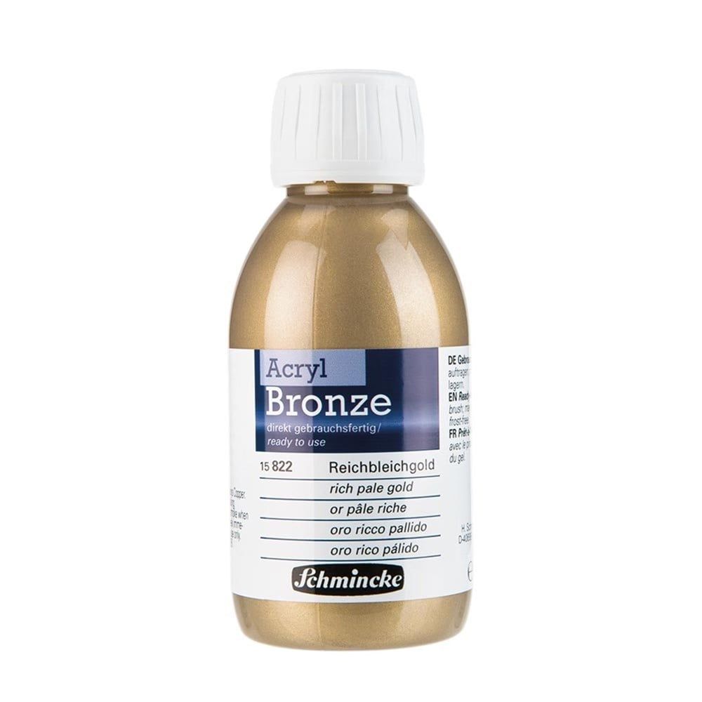 Schmincke Acrylic Bronze Metal Akrilik Boya 150 ml 822 Rich Pale Gold