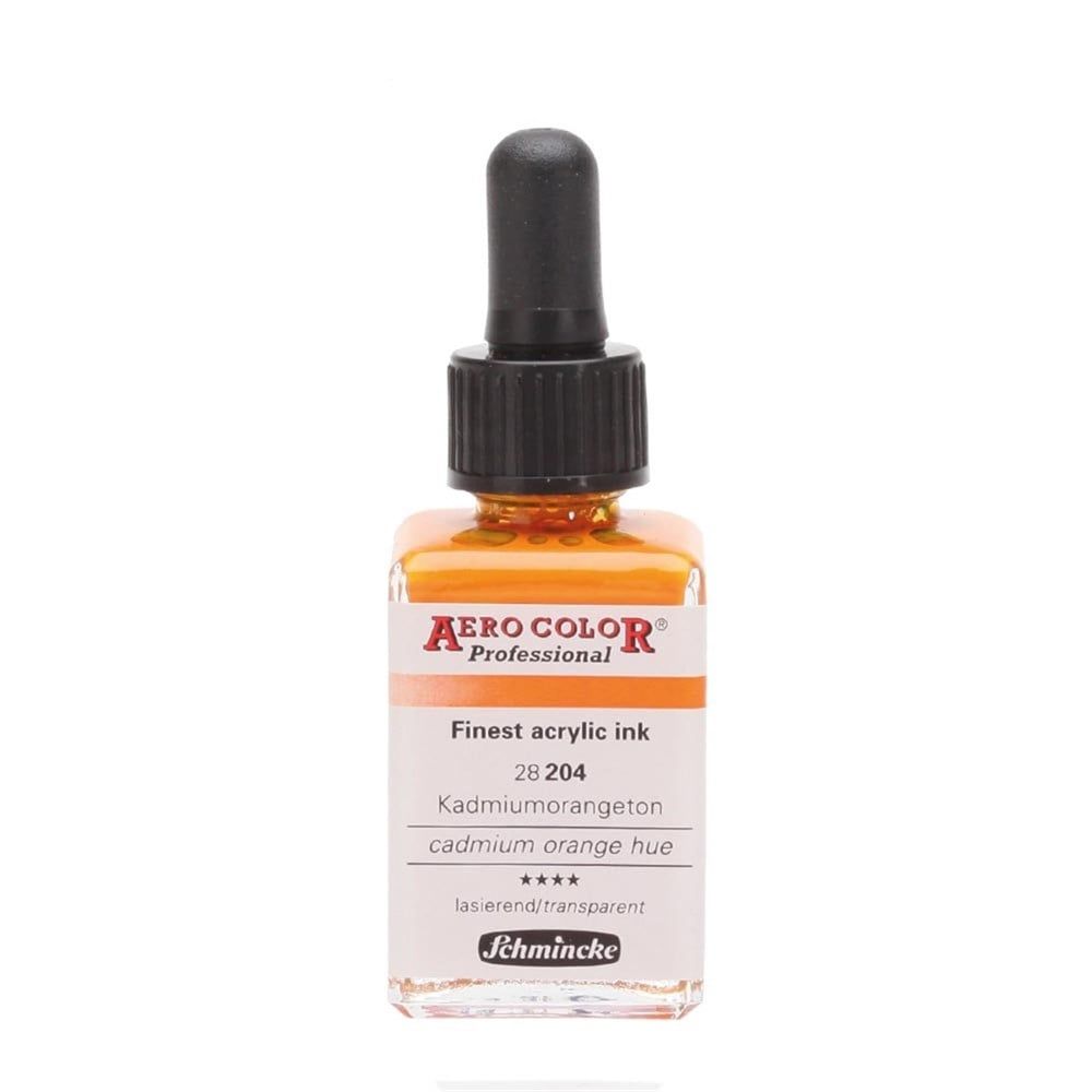 Schmincke Aero Color Akrilik Mürekkep 28 ml 204 Cadmium Orange Hue