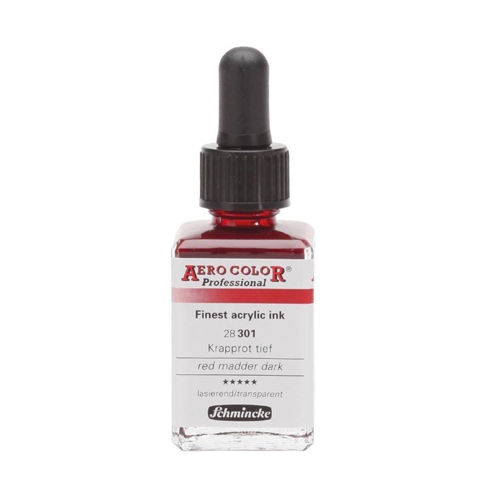  Schmincke Aero Color Akrilik Mürekkep 28 ml 301 Red Madder Dark