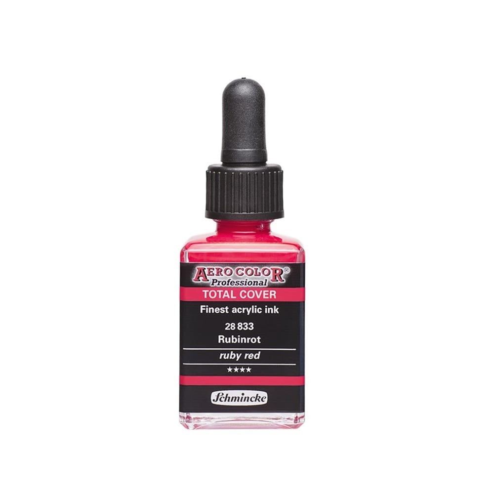 Schmincke Aero Color Akrilik Mürekkep 28 ml 833 Ruby Red