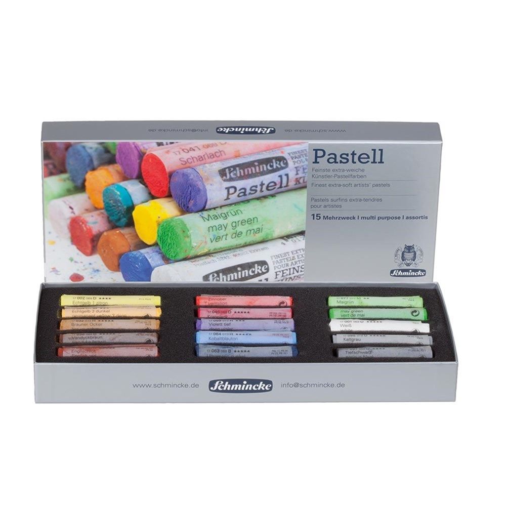  Schmincke Artist Soft Pastel Karton Kutulu Pastel Boya Seti Genel Amaçlı 15 Renk 77215