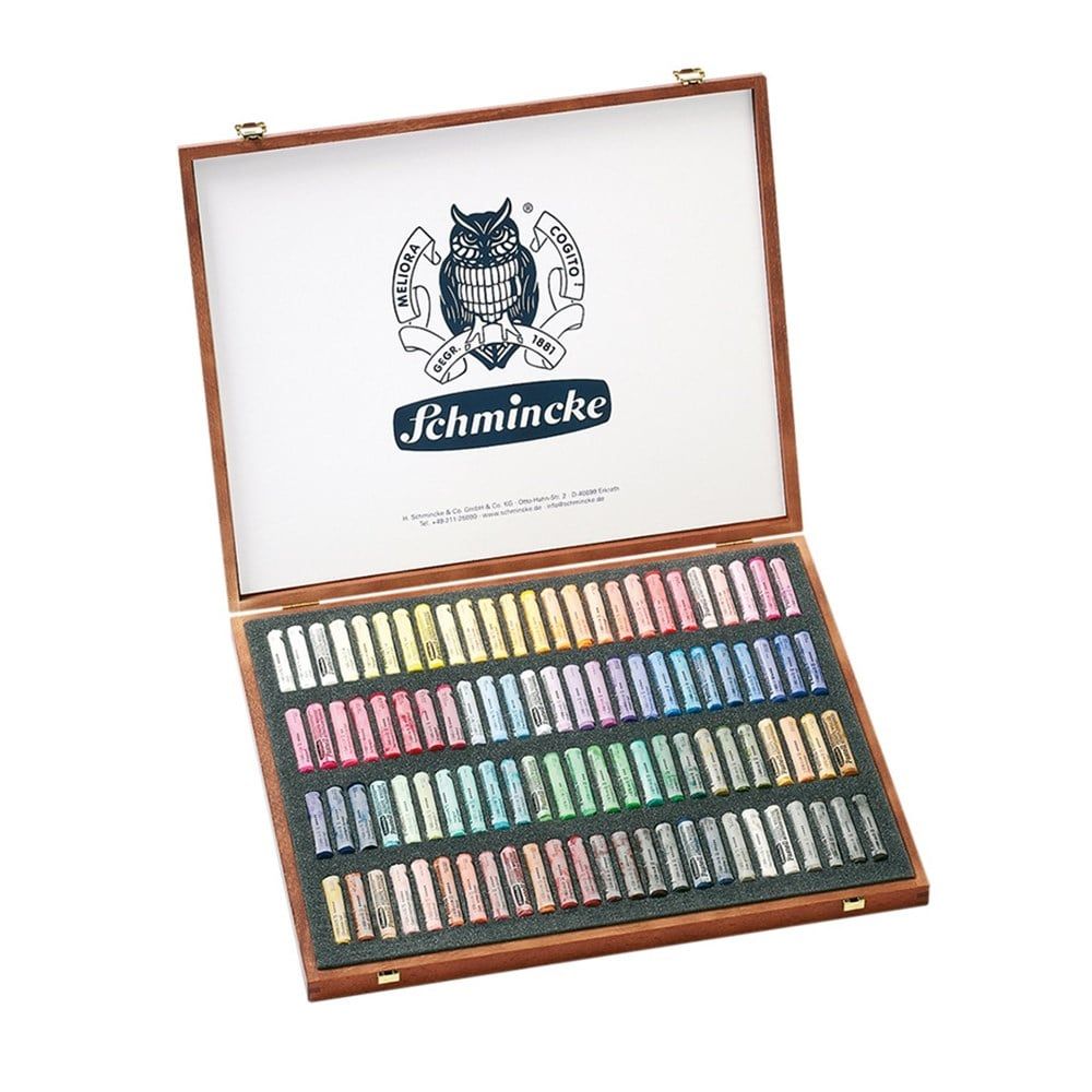 Schmincke Artist Soft Pastel Ahşap Kutulu Pastel Boya Seti Genel Amaçlı 100 Renk 77100