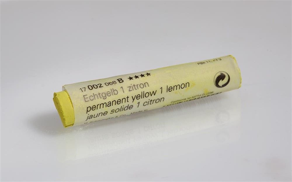 Schmincke Artist Soft Pastel Boya 002 B Permanent Yellow 1 Lemon