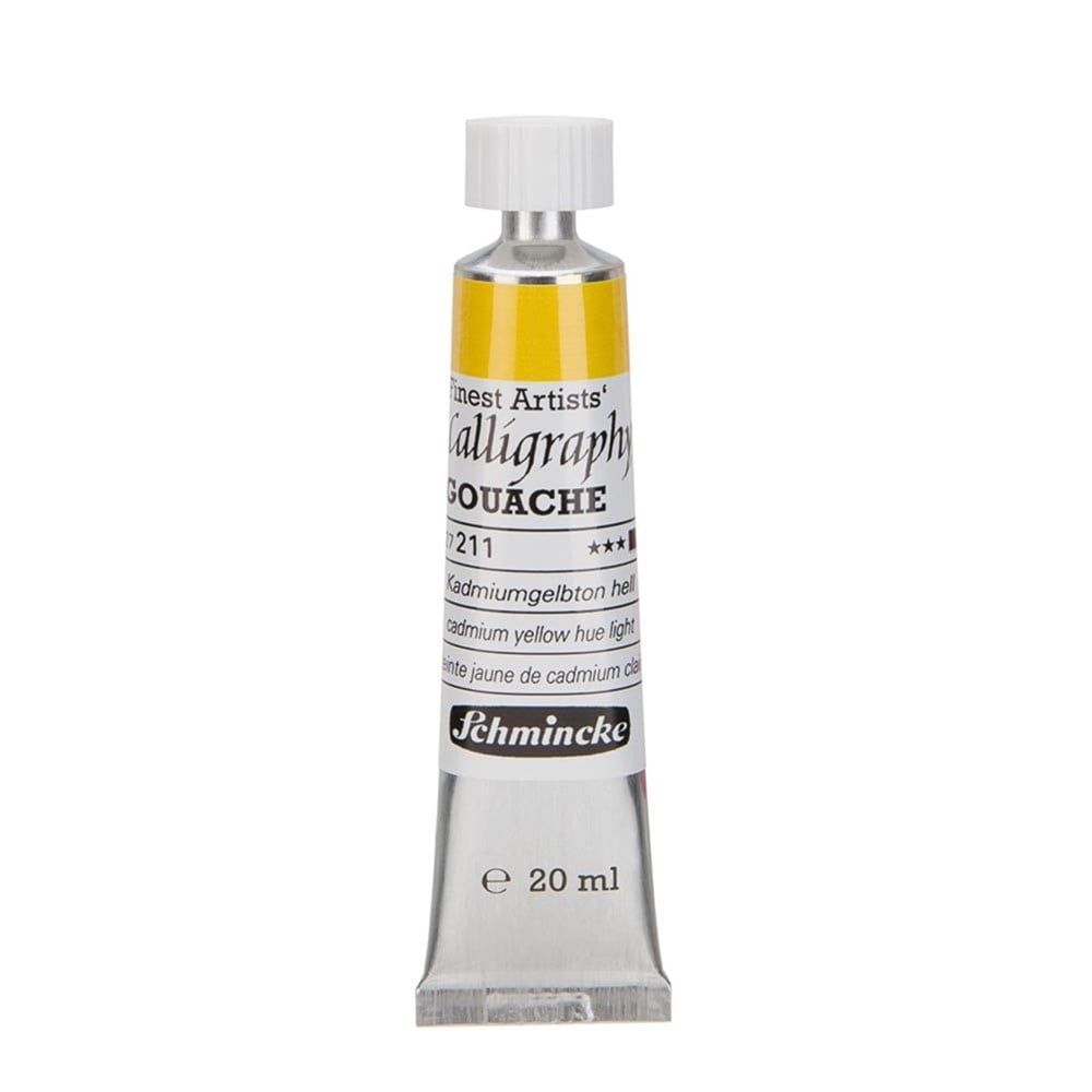 Schmincke Calligraphy Gouache Artist Guaj Boya 20 ml Tüp 211 Cadmium Yellow Hue Light