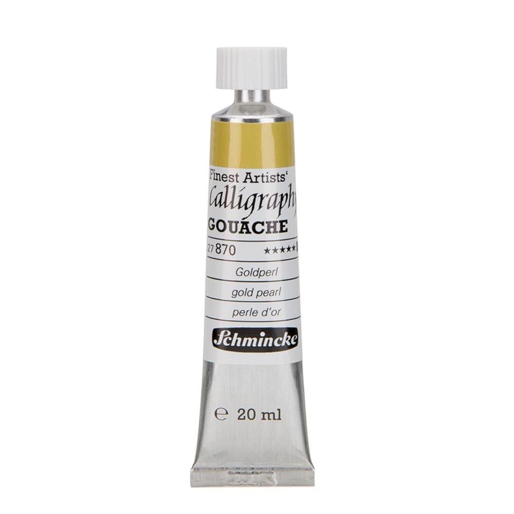 Schmincke Calligraphy Gouache Artist Guaj Boya 20 ml Tüp 870 Gold Pearl