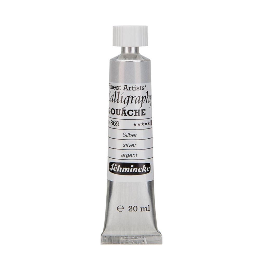  Schmincke Calligraphy Gouache Artist Guaj Boya 20 ml Tüp 869 Silver