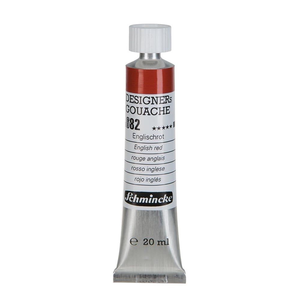 Schmincke Hks Designers' Gouache Guaj Boya 20 ml Tüp 682 English Red