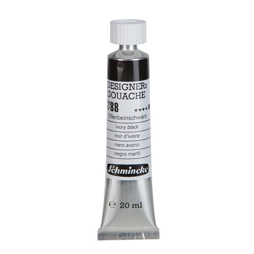Schmincke Hks Designers' Gouache Guaj Boya 20 ml Tüp 788 Ivory Black