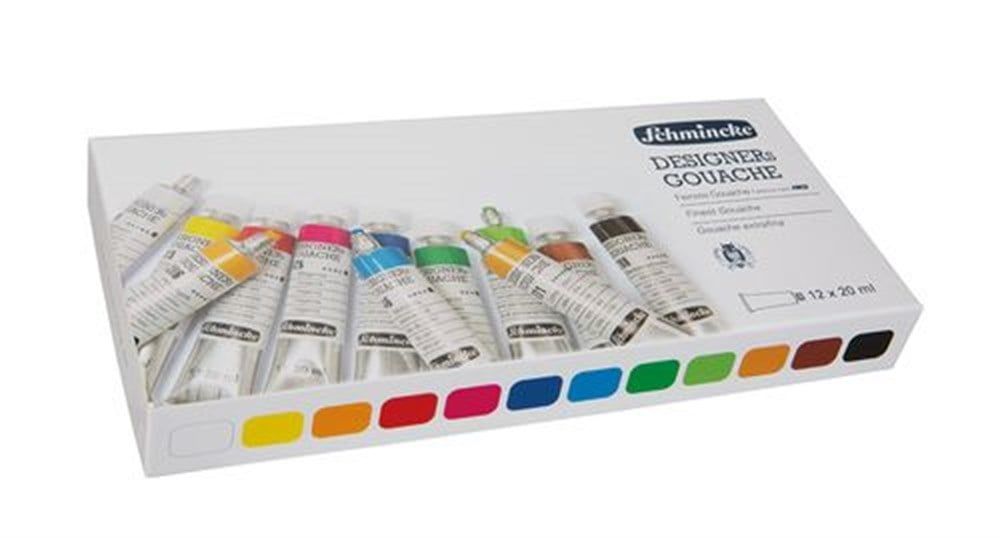 Schmincke Hks Designers' Gouache Guaj Boya Ahşap Kutu Set 12x20ml