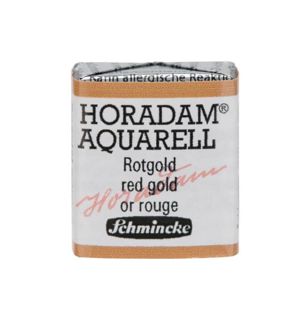 Schmincke Horadam Aquarell Yaldız Sulu Boya Yarım  Tablet 896 Red Gold