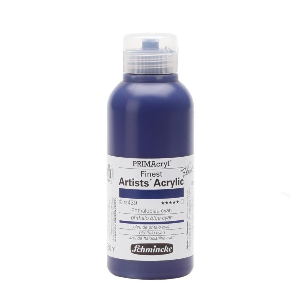 Schmincke Primacryl Artist Akrilik Boya 250 ml Seri 2 439 Phthalo Blue Cyan