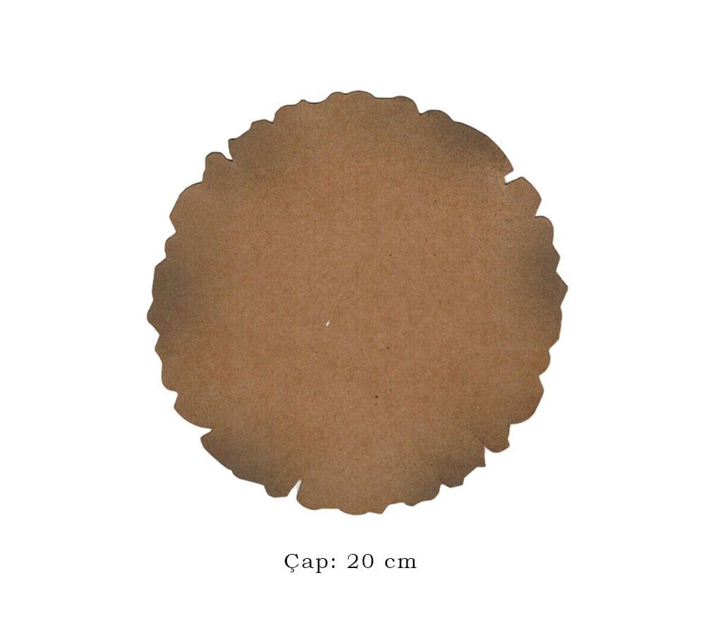 Tezhip ve Minyatür Kağıdı Açık Kahve, Muhallebi (Nişasta) Aharlı Yuvarlak 20 cm