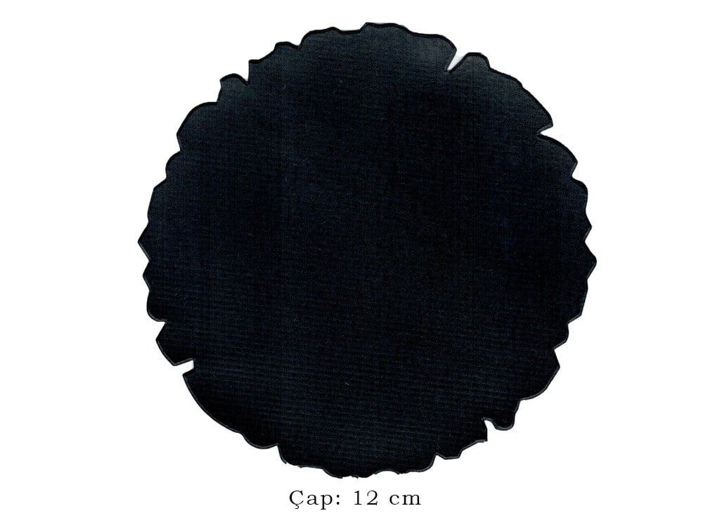 Tezhip ve Minyatür Kağıdı Siyah, Muhallebi (Nişasta) Aharlı Yuvarlak 12 cm