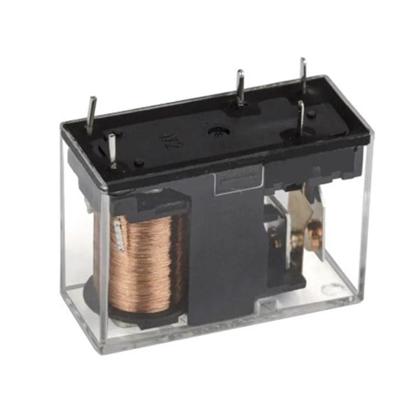  12 VOLT ROLE TEK KONTAK 5 BACAK 10 AMPER ŞEFFAF (HLS-14F1L-DC12V-C)