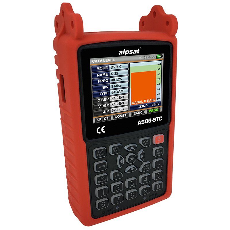  ALPSAT AS06-STC SATFINDER 6 HD SLIM GÖRÜNTÜLÜ UYDU BULUCU + KAMERA TESTER CİHAZI