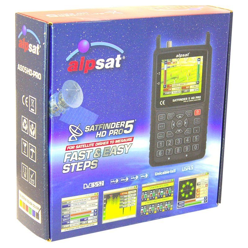  ALPSAT SATFİNDER AS05-HD PRO GÖRÜNTÜLÜ UYDU BULUCU*AHD*TVI*CVI TEST CİHAZI