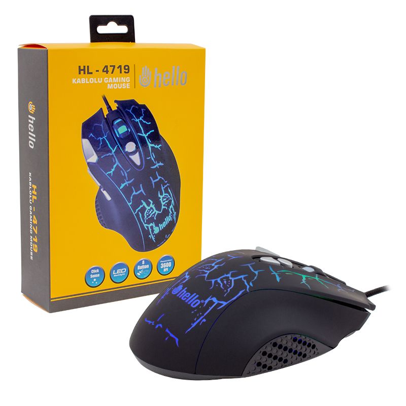  HELLO HL-4719 KABLOLU OYUNCU GAMING MOUSE