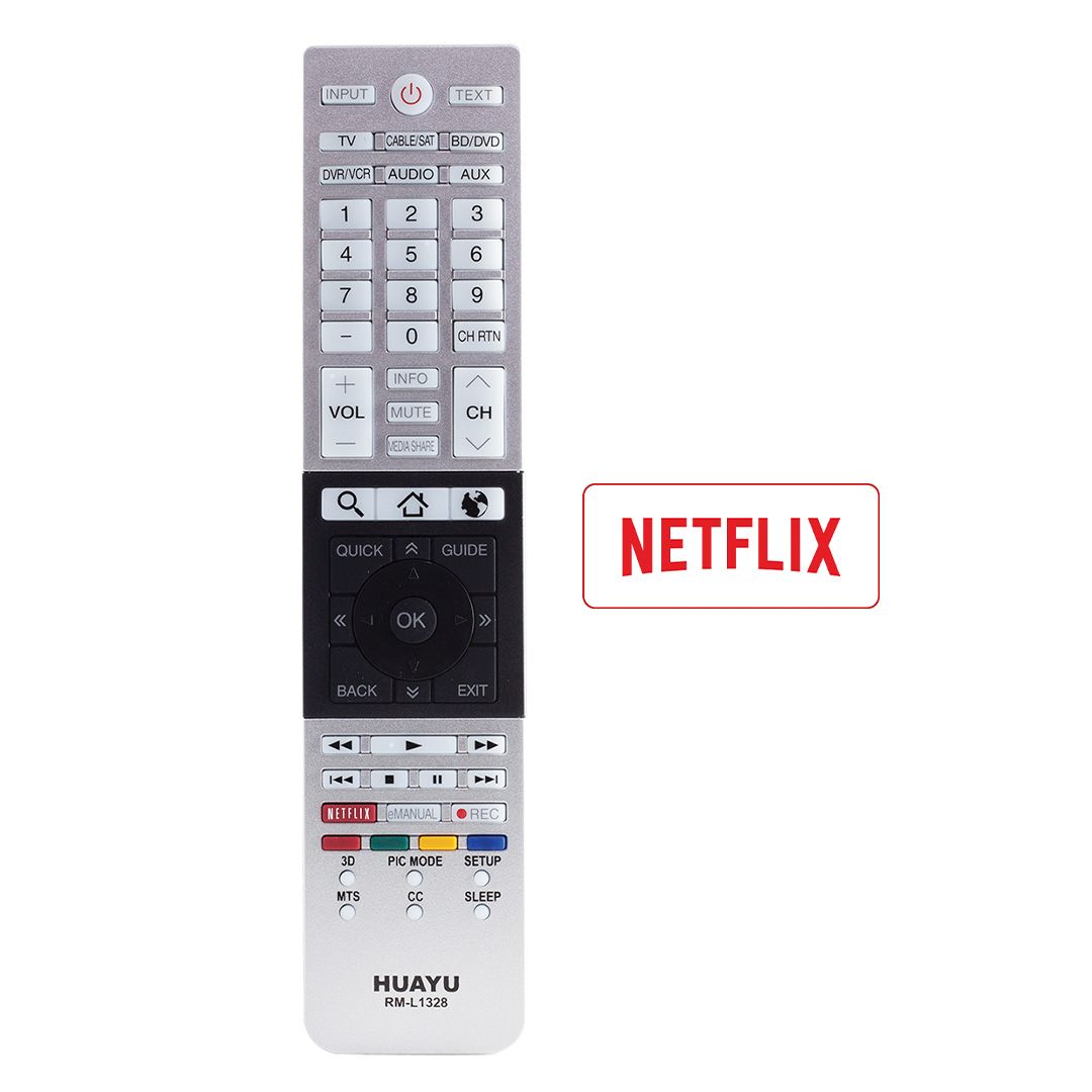 HUAYU KL RM-L1328+ TOSHIBA NETFLIX TUŞLU LCD KUMANDA BLİSTERLİ
