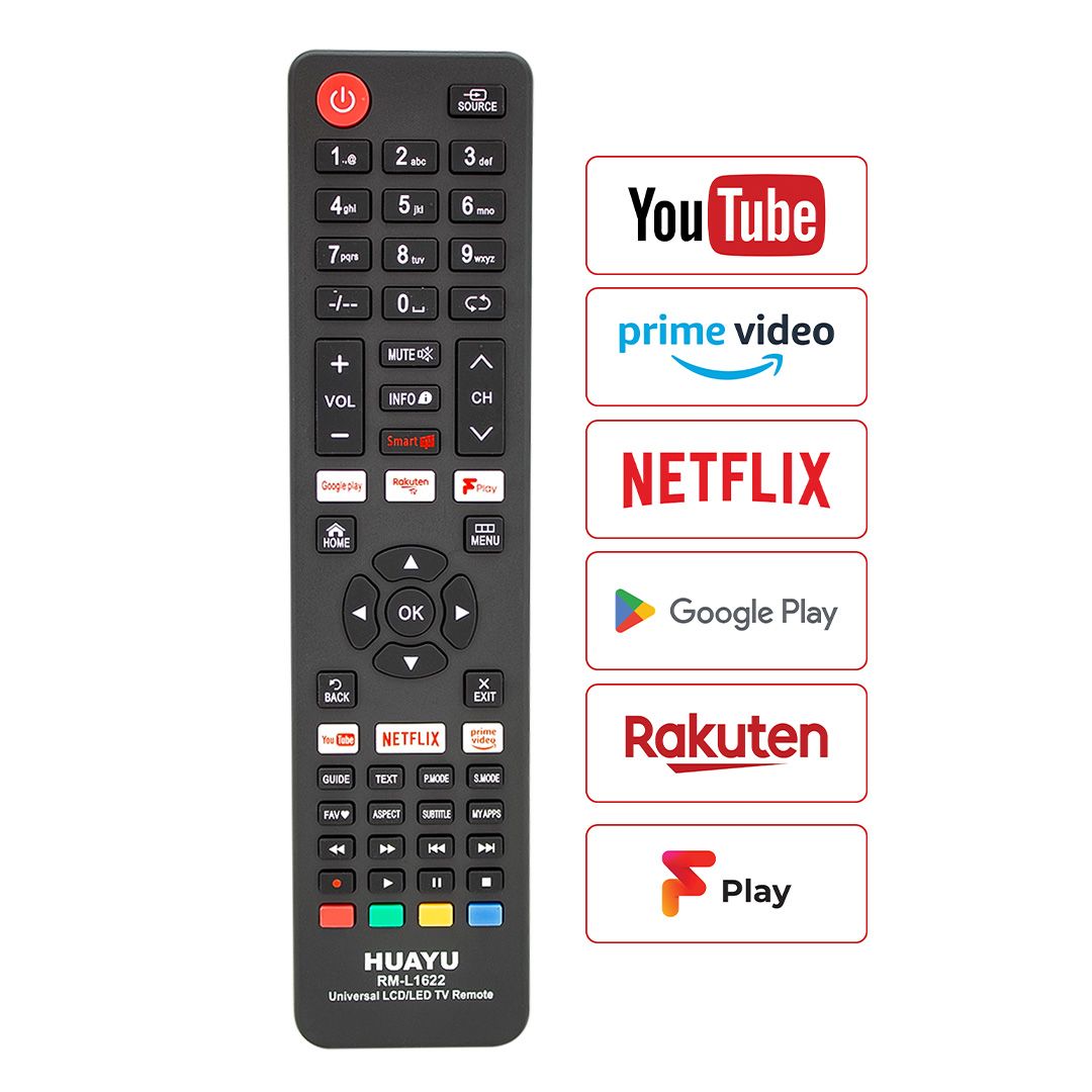 HUAYU KL RM-L1622 NETFLIX-YOUTUBE-GOOGLE PLAY TUŞLU UNIVERSAL LCD LED TV KUMANDA