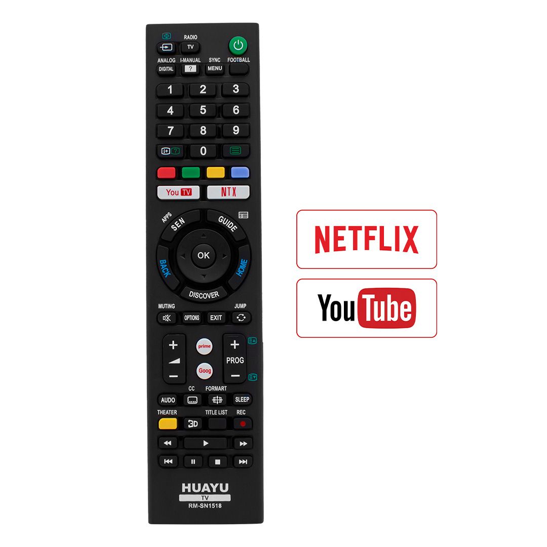 HUAYU KL RM-SN1518 SONY NETFLIX- YOUTUBE TUŞLU UNIVERSAL LCD-LED TV KUMANDA