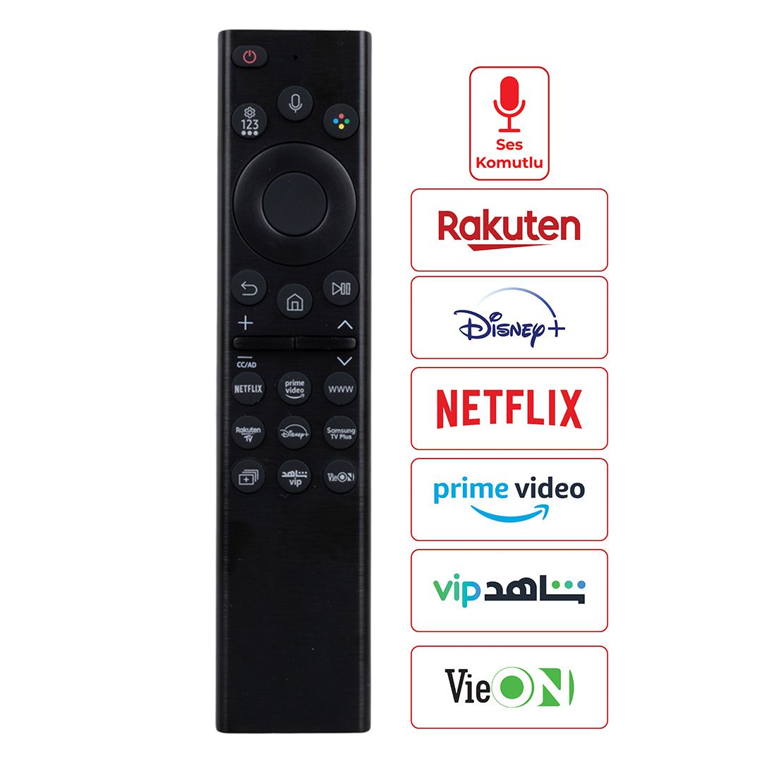 HUAYU KL SAMSUNG RM-G2700 V1 NETFLIX - PRIME VIDEO - DISNEY TUŞLU SES KOMUTLU LCD-LED TV SİHİRLİ KUMANDA