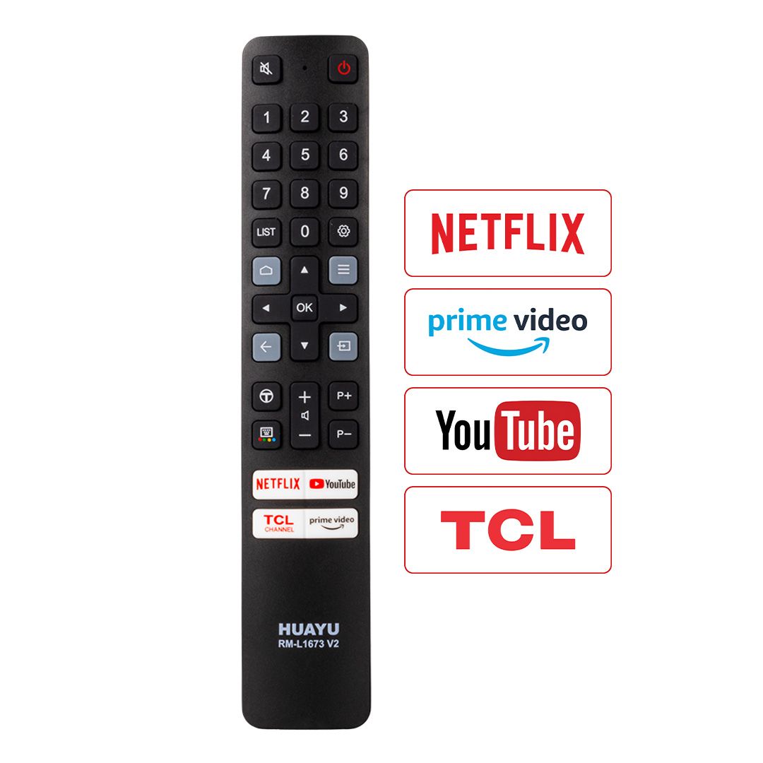 HUAYU KL RM-L1673 NETFLIX-PRIME VIDEO-ZEE5-YOUTUBE TUŞLU TCL LCD-LED TV KUMANDASI