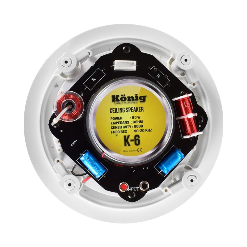  KÖNİG K-6 20 CM TWEETERLİ CROSOVER Lİ ALÇIPAN HOP TRAFOSUZ