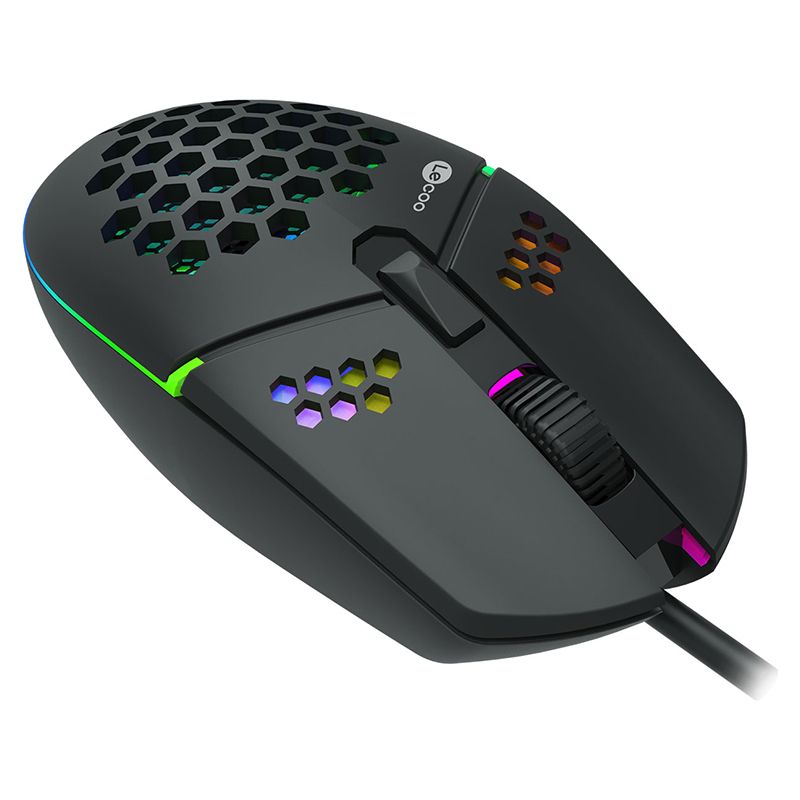  LENOVO LECOO MS105 3200 DPI 6 TUŞLU KABLOLU RGB LED AYDINLATMALI GAMING MOUSE
