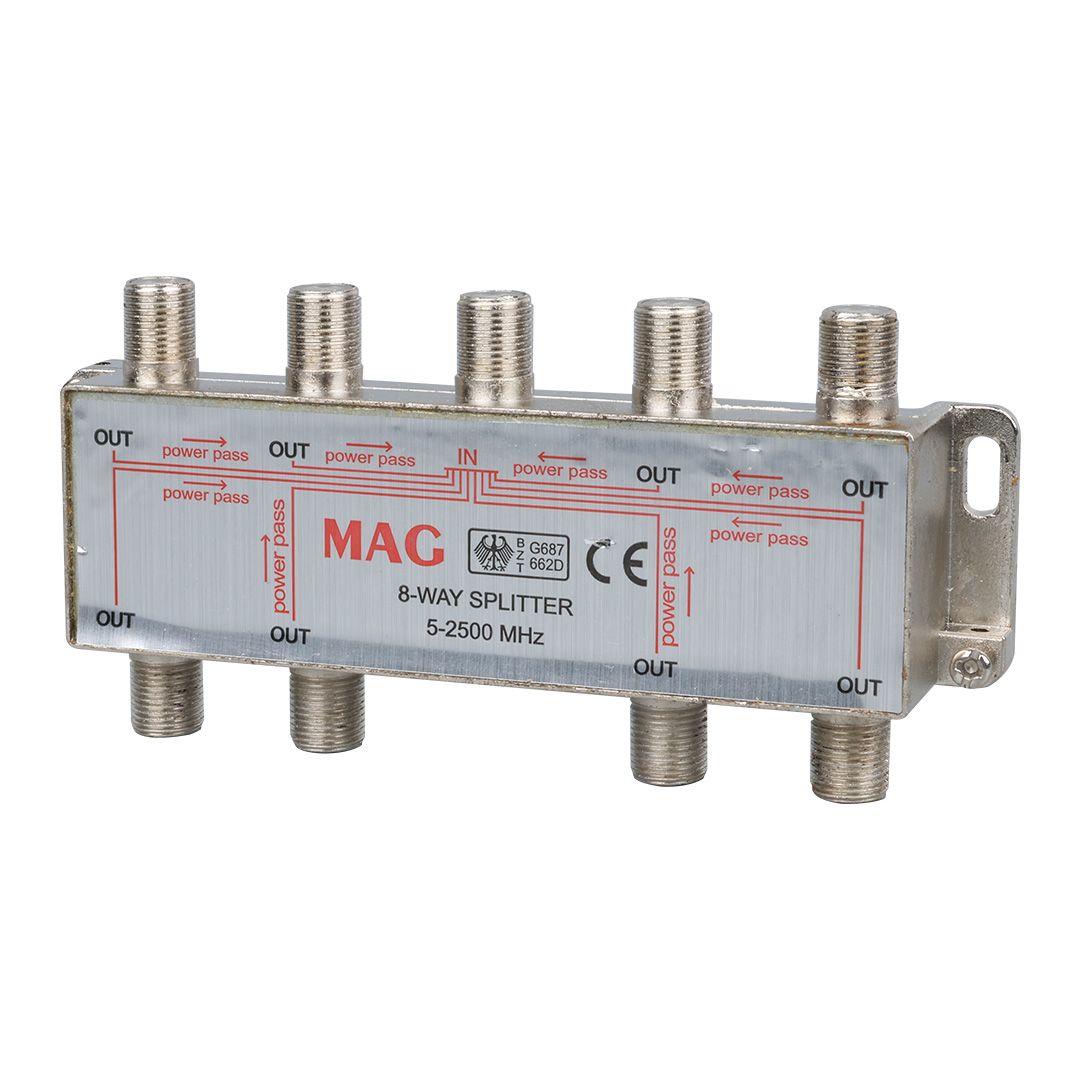 1/8 SPLITTER 5-2500 MHZ MAG