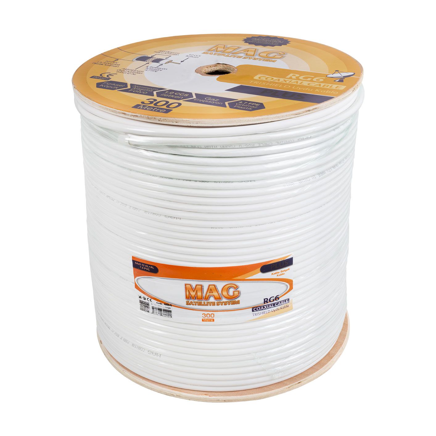  MAG PLUS RG6/U4 TRISHEILD ANTEN KABLOSU (300 METRE)