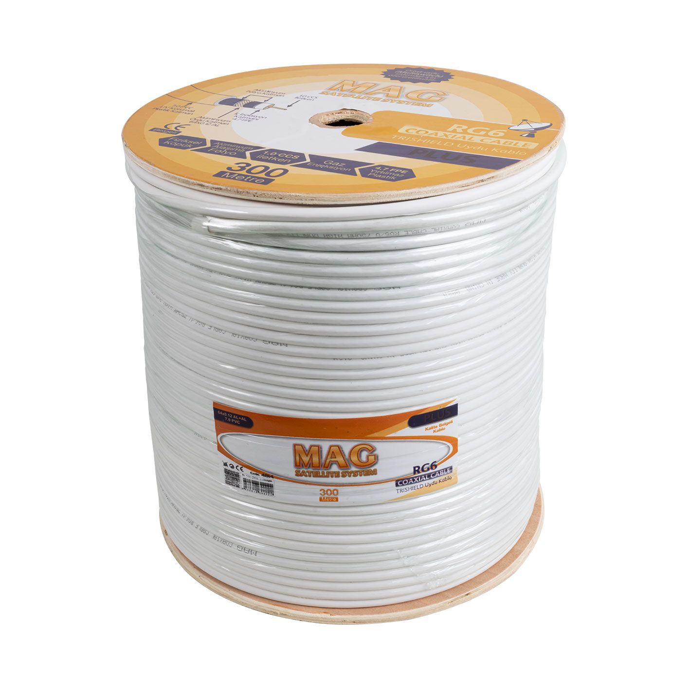  MAG PLUS RG6/U4 TRISHEILD ANTEN KABLOSU (300 METRE)