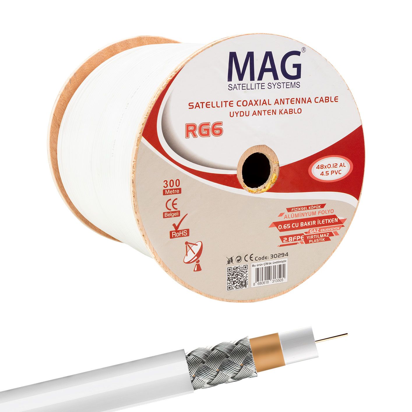RG59 FA MİNİ MERSAT ANTEN KABLO (300 METRE)