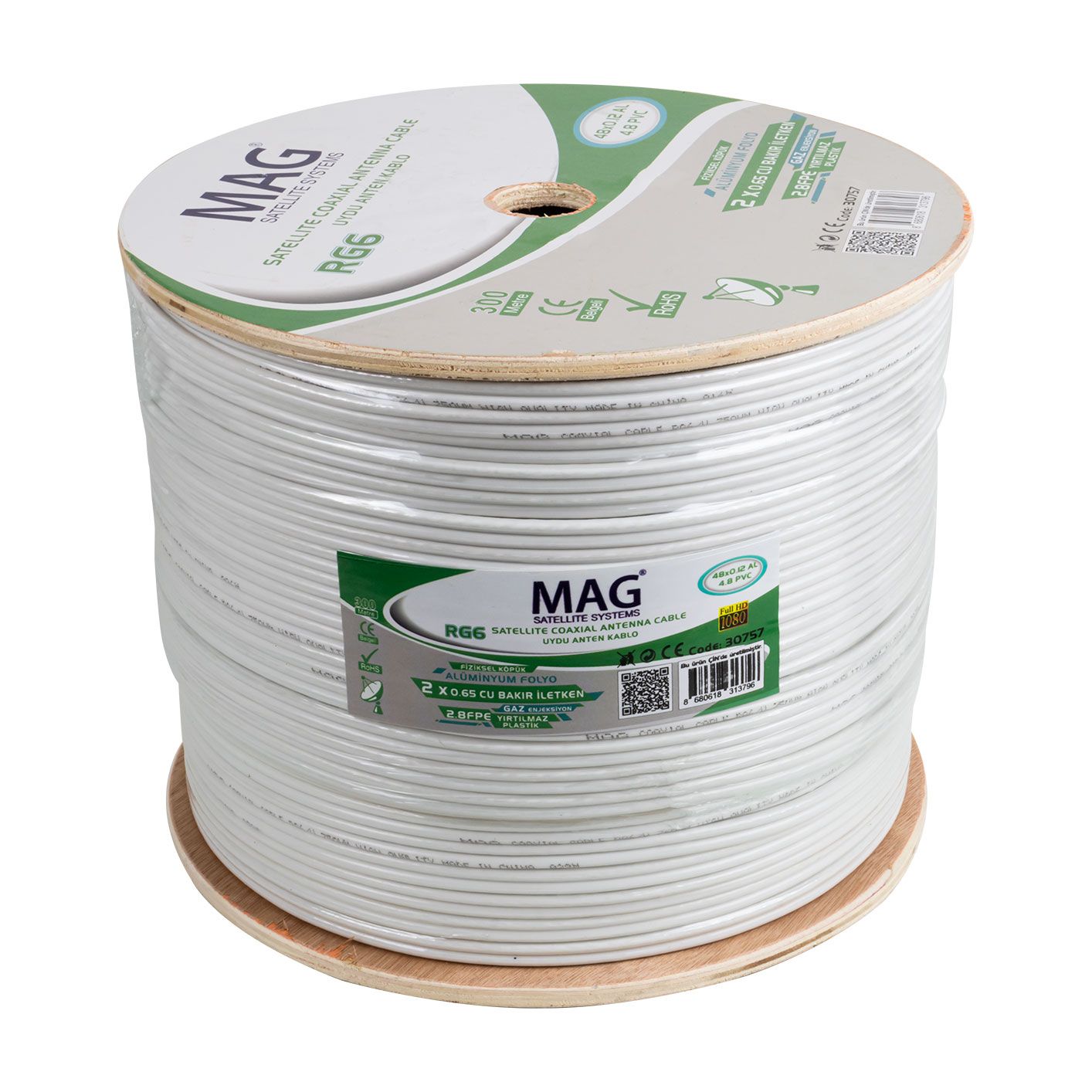  RG59 FA MİNİ MERSAT DUAL BİTİŞİK ANTEN KABLO 48 TEL (300 METRE)