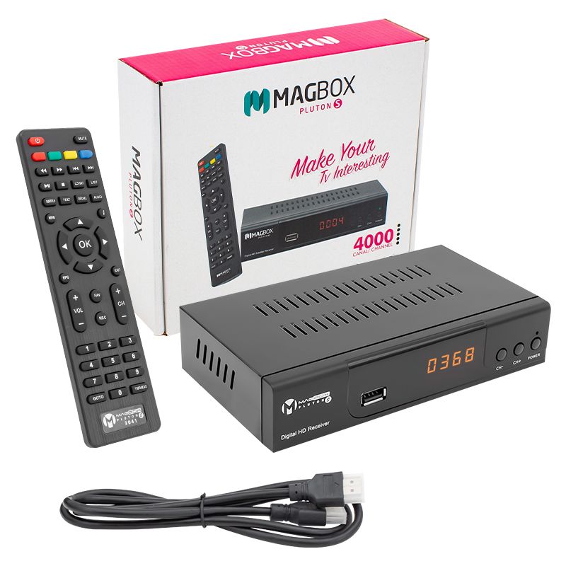  MAGBOX PLUTON S YENİ MODEL KASALI FULL HD UYDU ALICISI TKGSLİ (SCART+HD) HDMI KABLO DAHİL