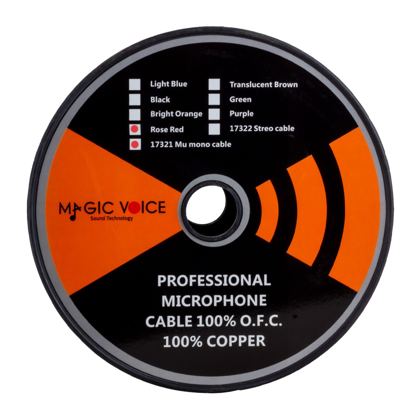  MAGICVOICE MİKROFON KABLOSU MONO 1. KALİTE 100M KIRMIZI