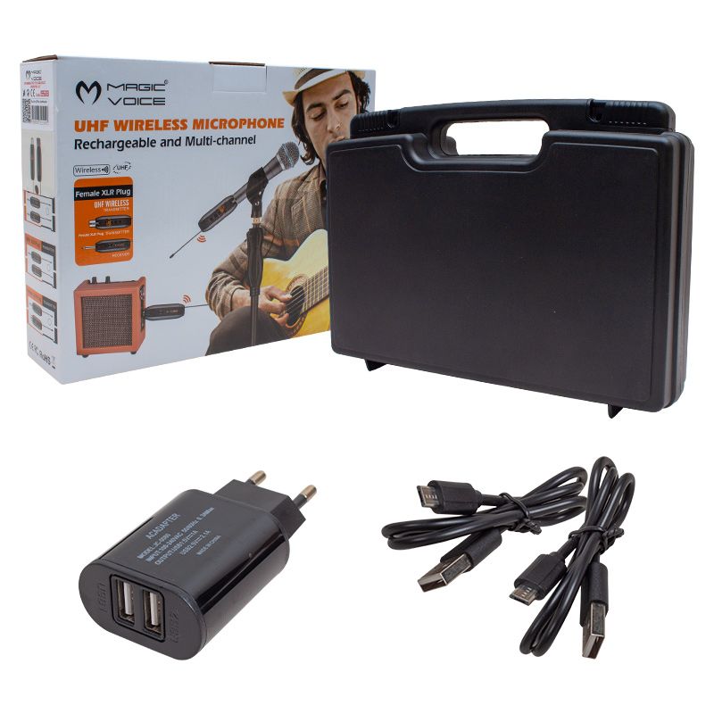  MAGICVOICE MV-19588 UHF KABLOLU MİK İ KABLOSUZ A ÇEVİRİCİ SET(XRL Lİ)