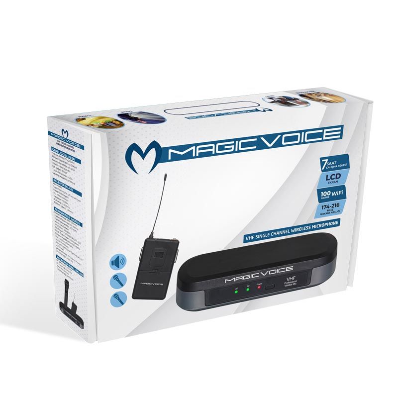  MAGICVOICE MV-3812 VHF YAKA TİPİ TELSİZ MİKROFON