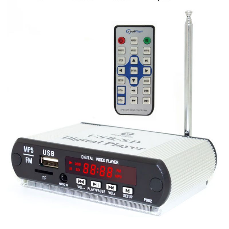  MAGICVOICE SS-105 MP5 USB/SD/MMC/BLUETOOTH KUMANDALI OTO TEYP ÇEVİRİCİ KASALI MODEL (5V/12V)