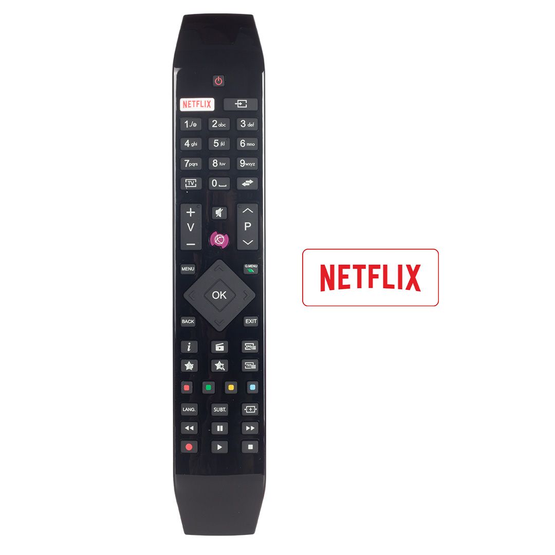 ORİJİNAL KL VESTEL NETFLIX-MOR TUŞLU YENİ ÜSTÜ CAMLI-HITACHI RC 49141 LED TV KUMANDA ORJİNAL