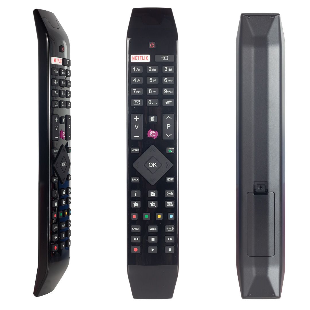 ORİJİNAL KL VESTEL NETFLIX-MOR TUŞLU YENİ ÜSTÜ CAMLI-HITACHI RC 49141 LED TV KUMANDA ORJİNAL