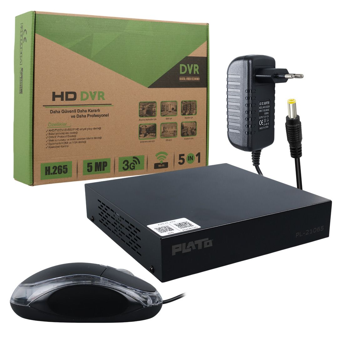 PLATO PL-21065 6IN1 4 KANAL 1080N DVR KAYIT CİHAZI (5 MP DESTEKLİ) (H265)